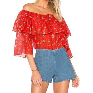 Alice + Olivia Sherri Scallop Shorts
